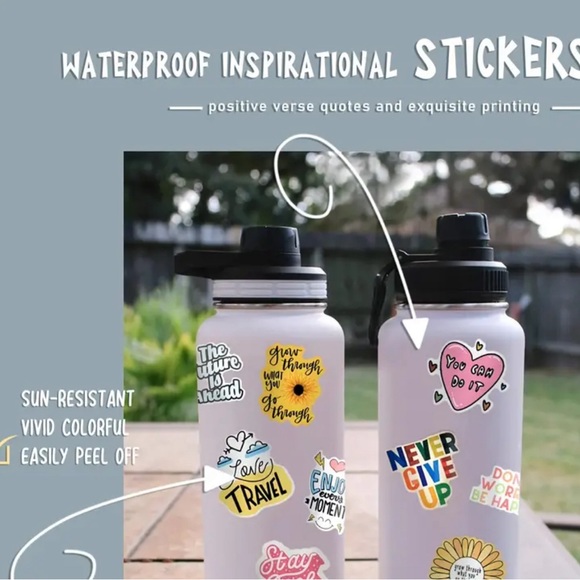 Set of 100 Motivational Quote Stickers - Picture 5 of 11